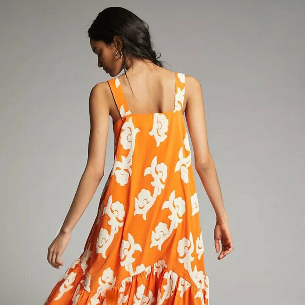 ANTHROPOLOGIE Phoebe Flounced Maxi Dress - Picture 6 of 8